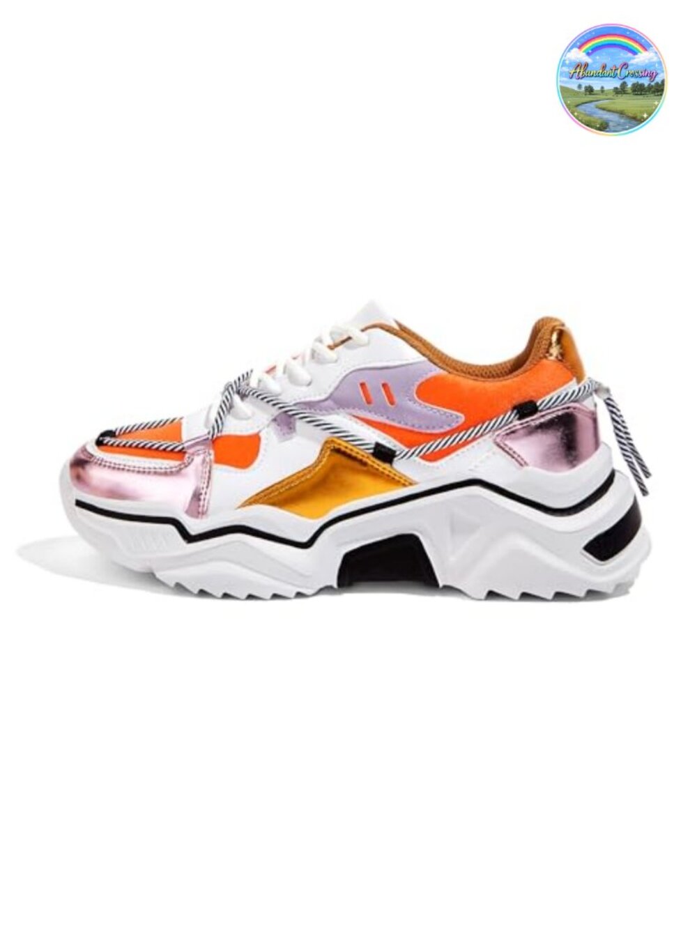 Platform Chunky Dad Sneakers Lace-Up Lightweight Casual Walking Shoes